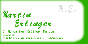 martin erlinger business card